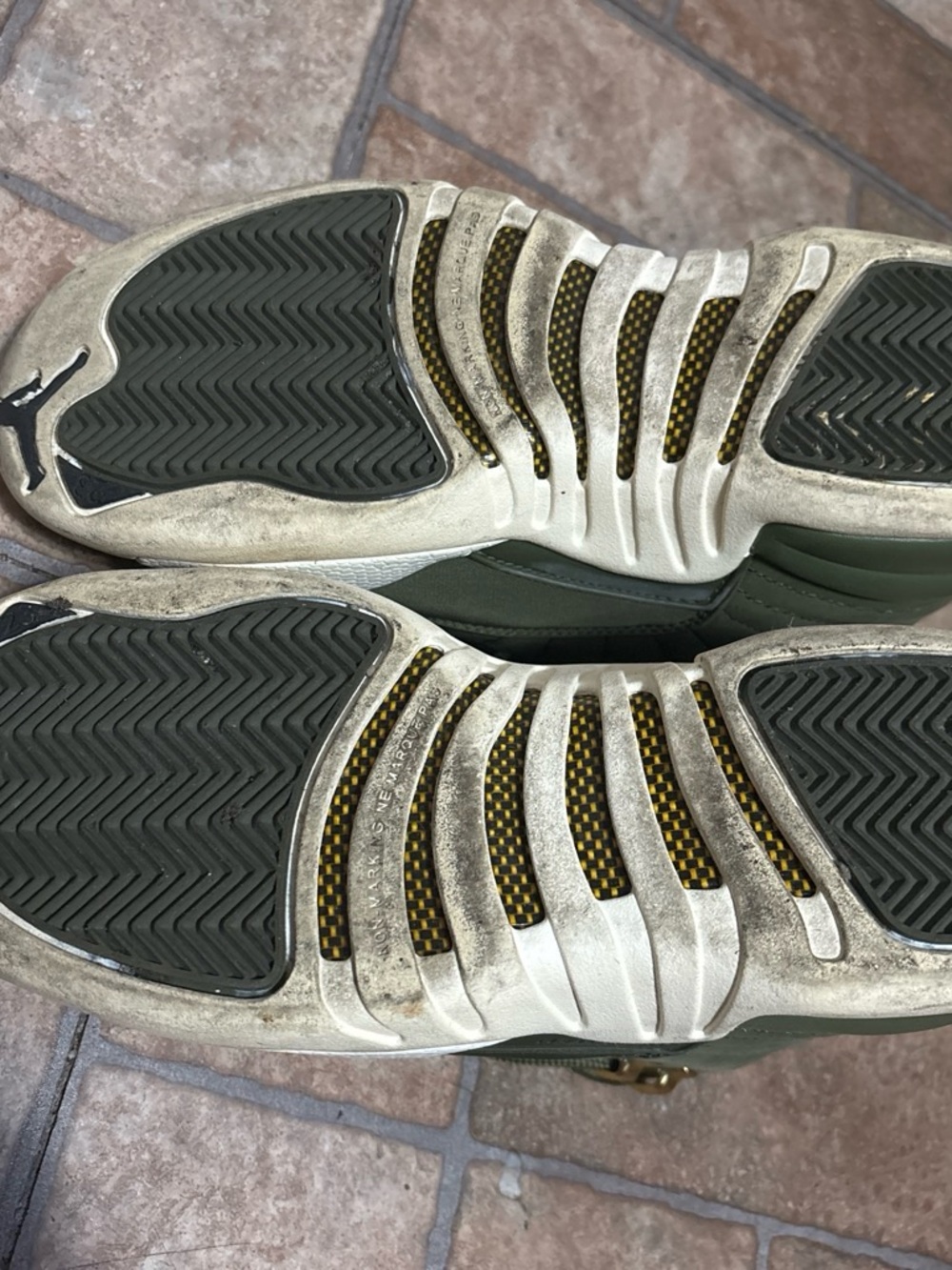 Air Jordan 12 Retro Olive Green Sneakers - Picture 4 of 5